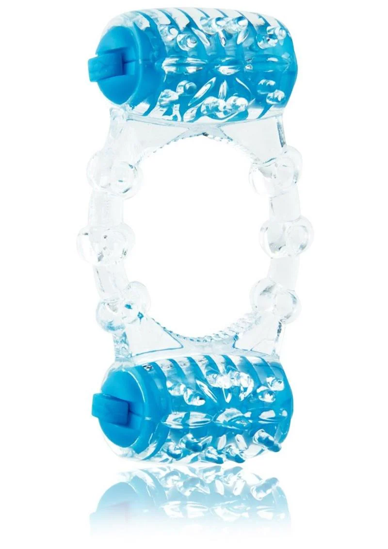 Color Pop Quickie Two-O Silicone Dual Vibrating Cock Ring - Image 5