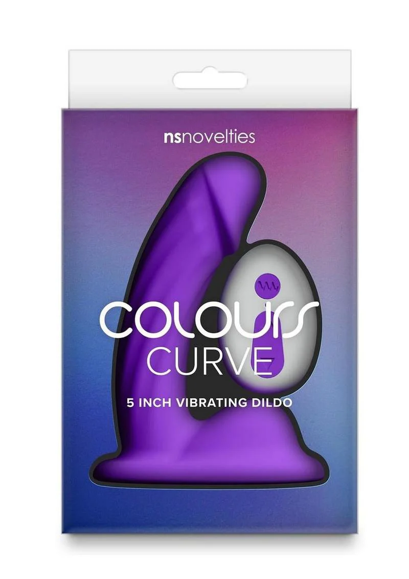 Colours Curve Silicone Vibrating Dildo with Remote Control - Image 7