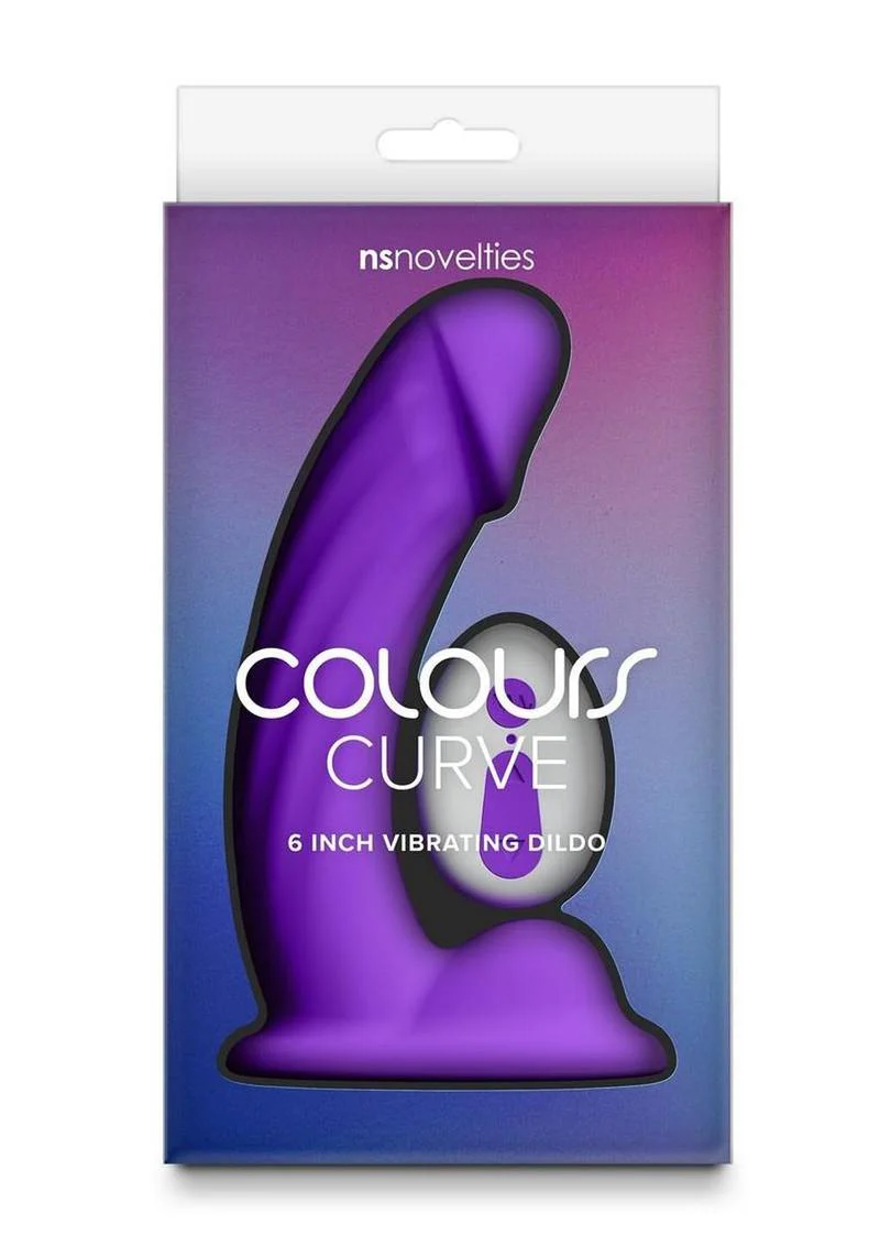 Colours Curve Silicone Vibrating Dildo with Remote Control - Image 9