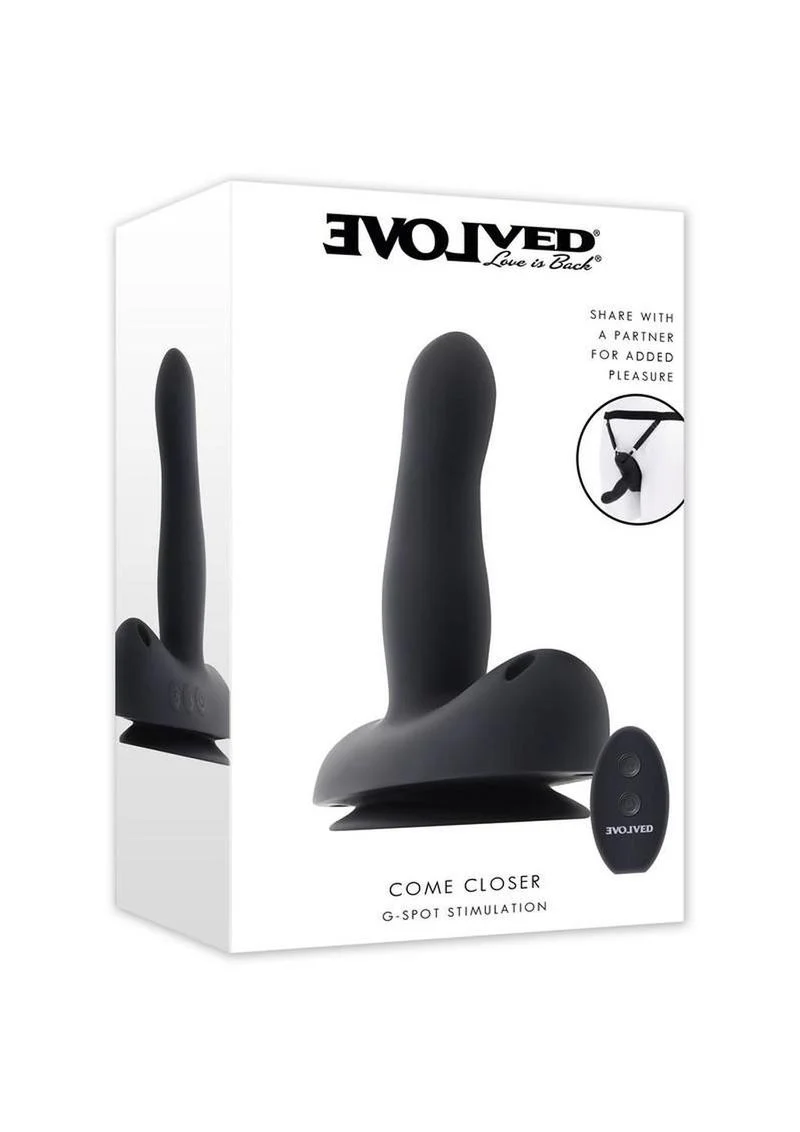 Come Closer Rechargeable Silicone Strap-On Vibrator with Remote - Image 2
