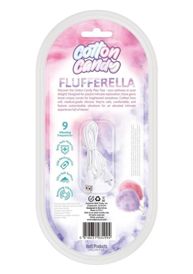Cotton Candy Flufferella Rechargeable Silicone Vibrator - Image 3
