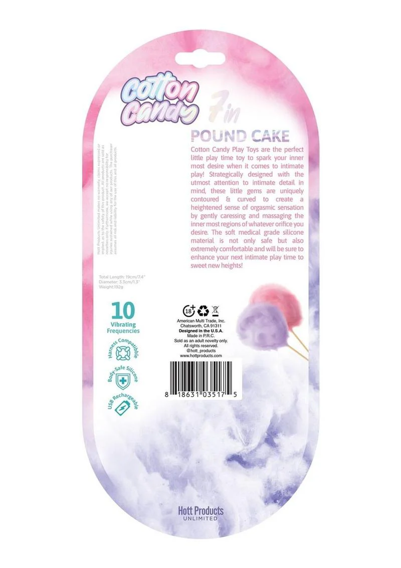 Cotton Candy Pound Cake Rechargeable Silicone Dong - Image 3