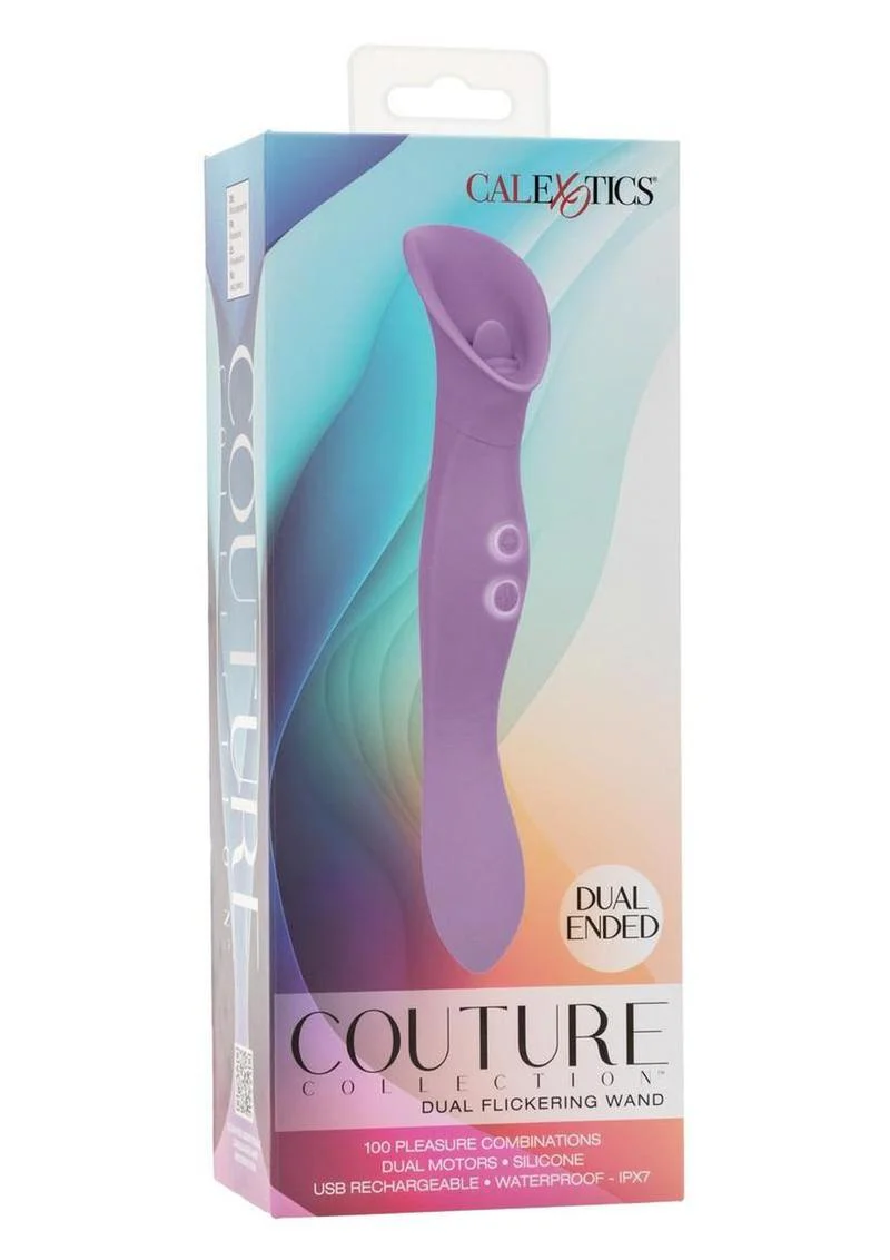 Couture Collection Dual Flickering Rechargeable Silicone Wand - Image 2