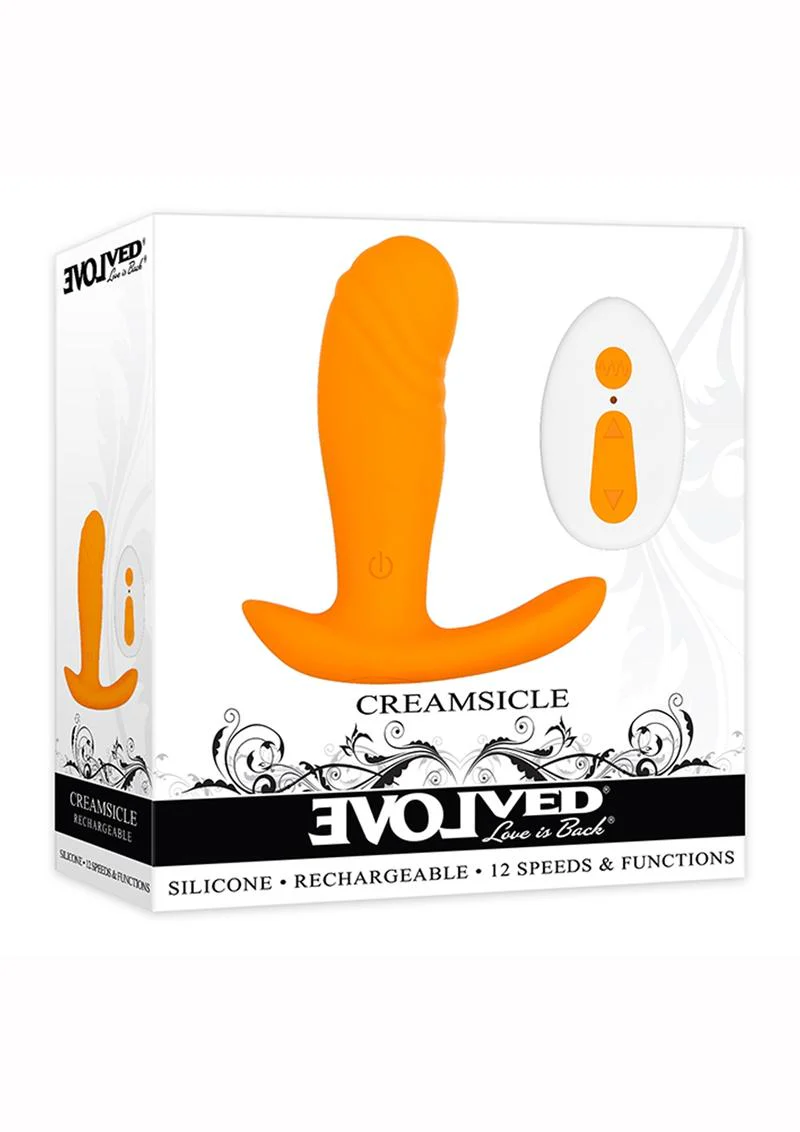 Creamsicle Silicone Rechargeable Wearable Vibrator with Remote Control - Image 2