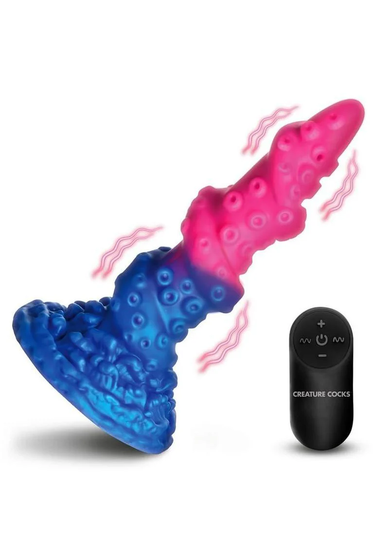 Creature Cocks Deluxe Lord Kraken Vibrating Rechargeable Silicone Glow In The Dark Dildo - Image 3
