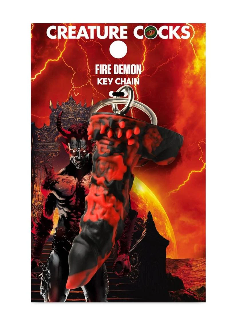 Creature Cocks Fire Demon Keychain - Image 2