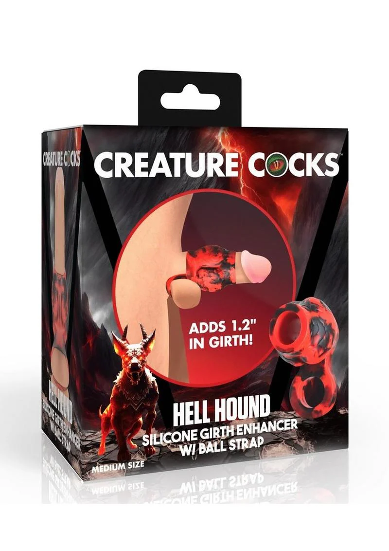 Creature Cocks Hell Hound Silicone Penis Sleeve and Ball Stretcher - Image 3
