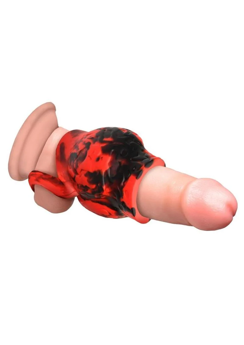 Creature Cocks Hell Hound Silicone Penis Sleeve and Ball Stretcher - Image 5