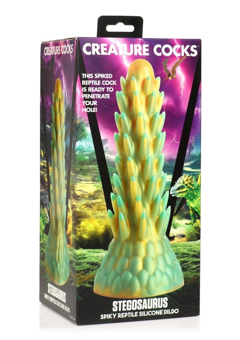 Creature Cocks Stegosaurus Spiky Reptile Silicone Dildo - Image 2