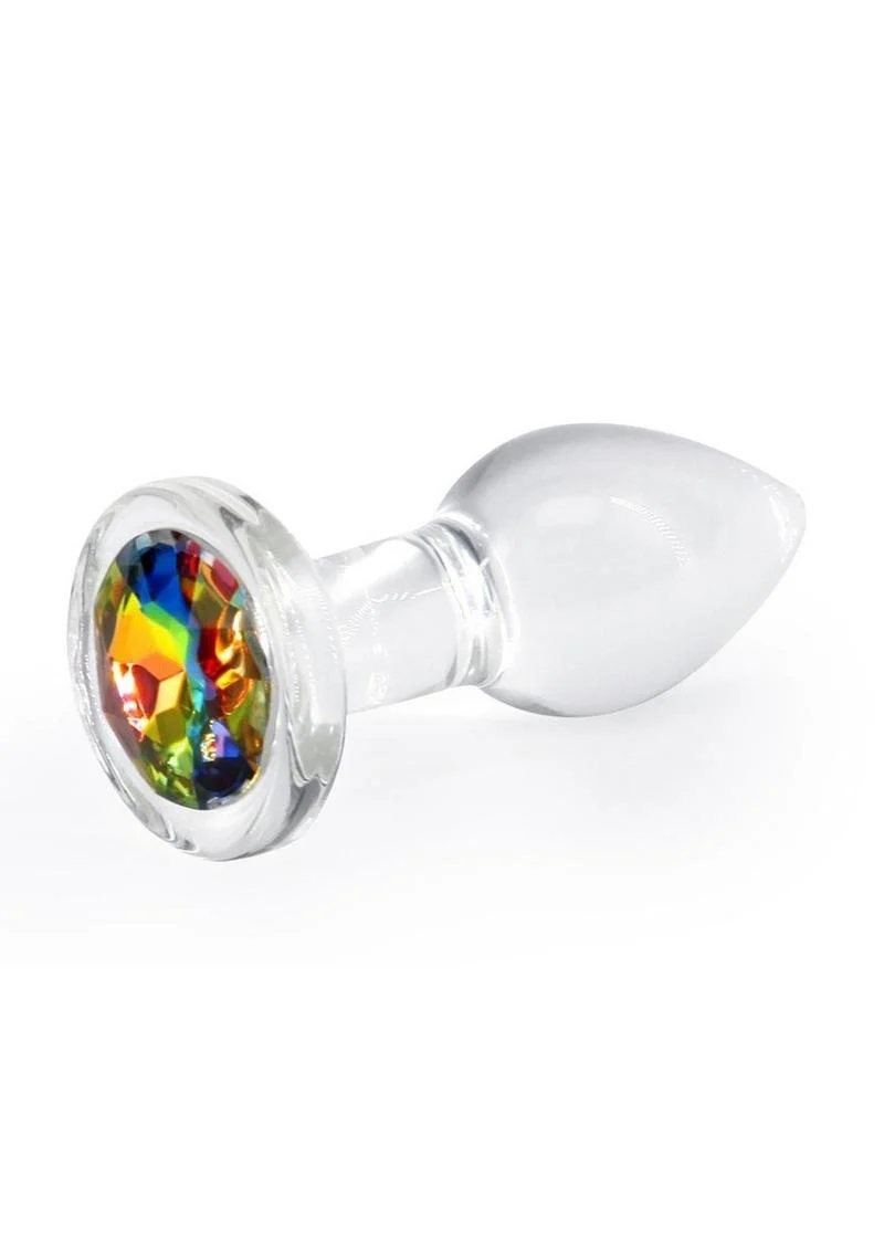 Crystal Desires Rainbow Gem Glass Anal Plugs - Image 2