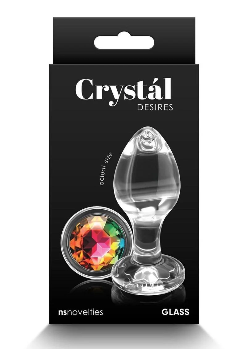 Crystal Desires Rainbow Gem Glass Anal Plugs - Image 3
