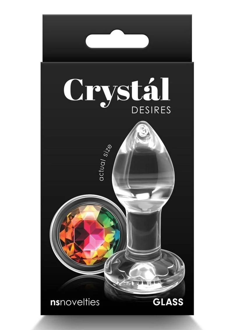 Crystal Desires Rainbow Gem Glass Anal Plugs - Image 6