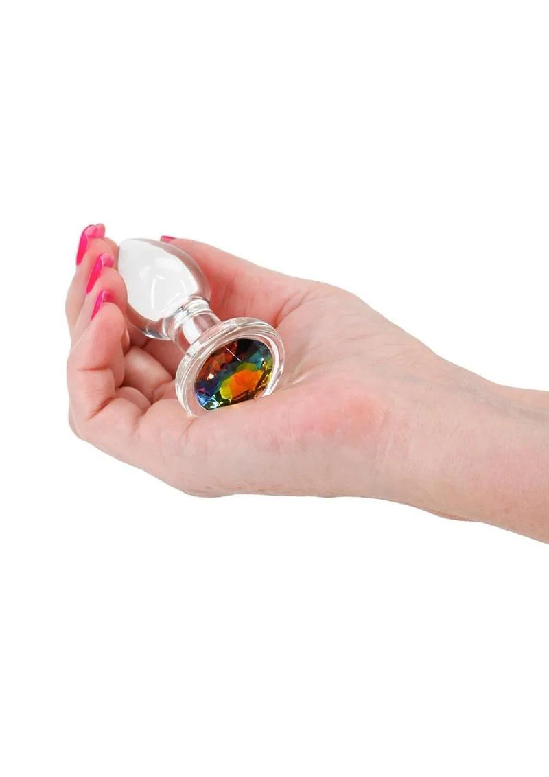 Crystal Desires Rainbow Gem Glass Anal Plugs - Image 7