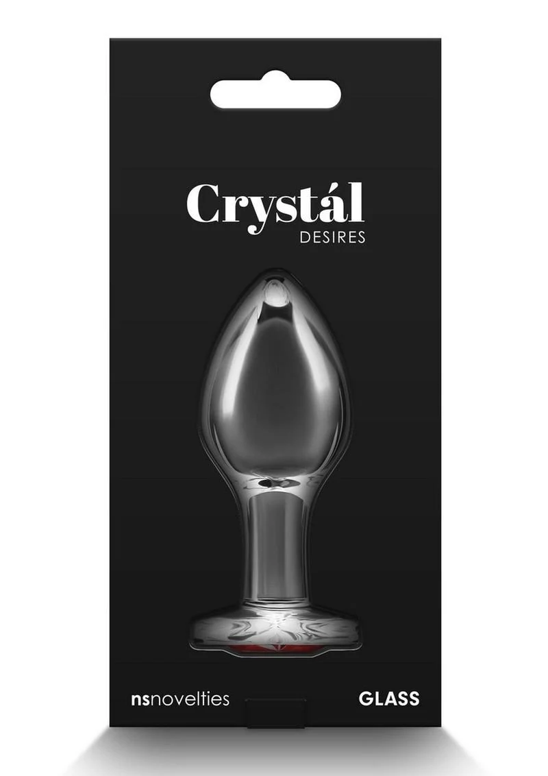 Crystal Desires Red Heart Glass Anal Plugs - Image 5