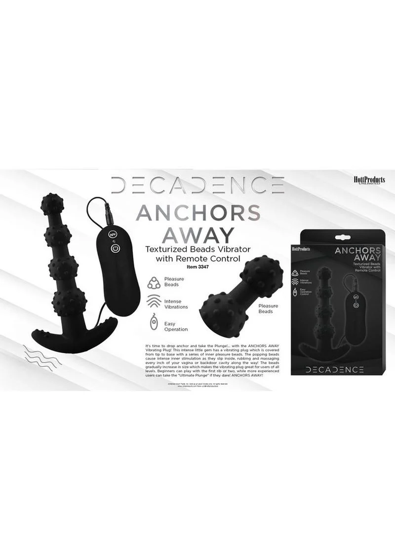 Decadence Anchors Away Silicone Vibrating Butt Plug with Remote Control - Image 3