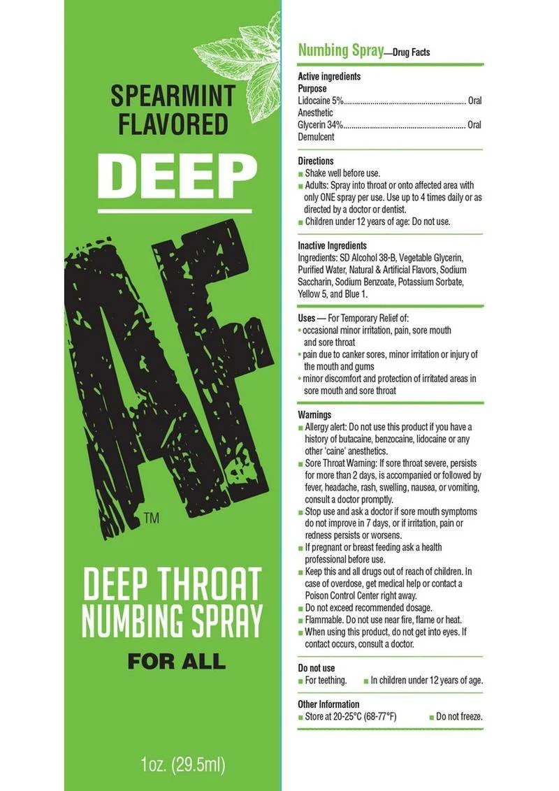 Deep AF Numbing Throat Spray Spearmint - Image 3