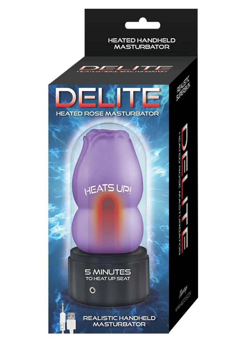 Delite Heated Rose Rechargeable Masturbator - Image 3