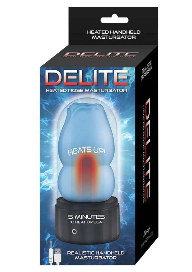 Delite Heated Rose Rechargeable Masturbator - Image 6