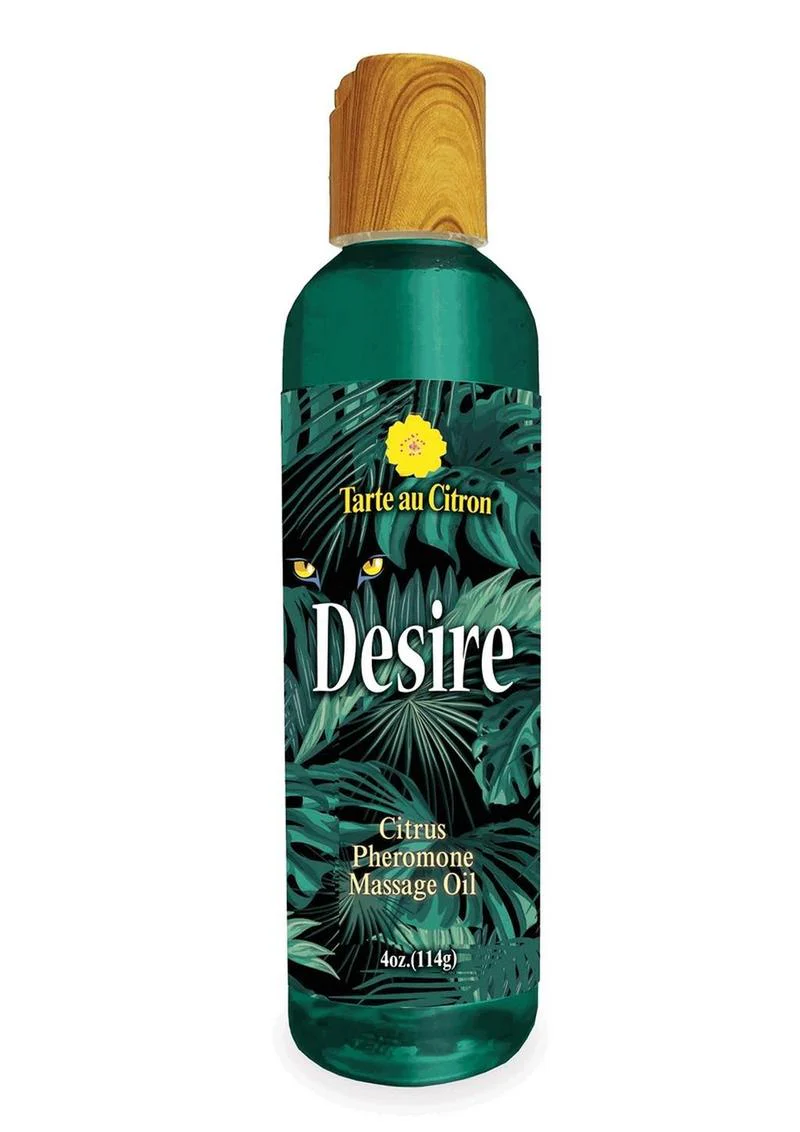 Desire Pheromone Massage Oil 4oz - Citrus - Image 2