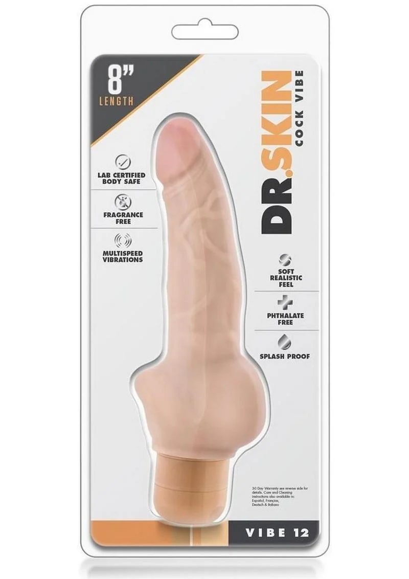 Dr. Skin Cock Vibe 12 Vibrating Dildo - Image 2