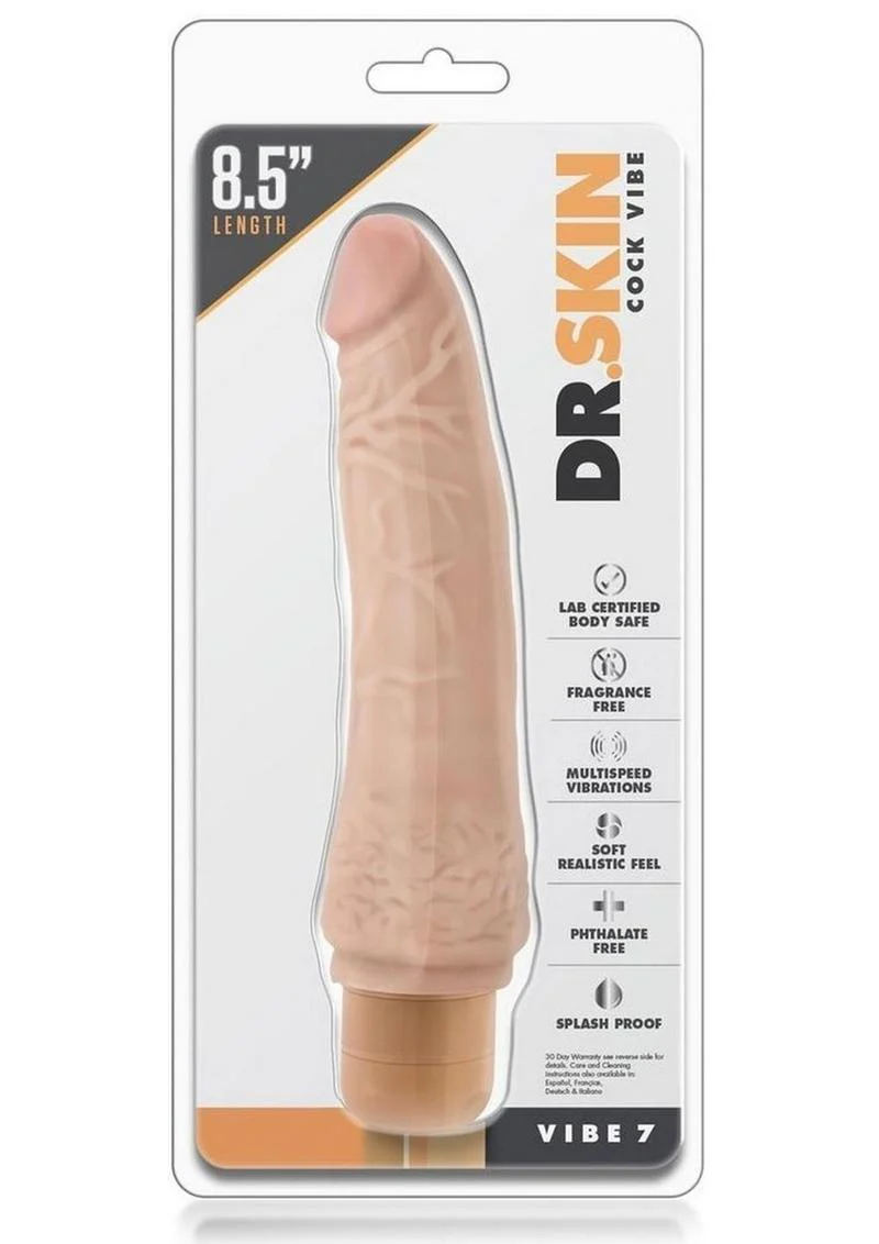 Dr. Skin Cock Vibe 7 Vibrating Dildo - Image 6
