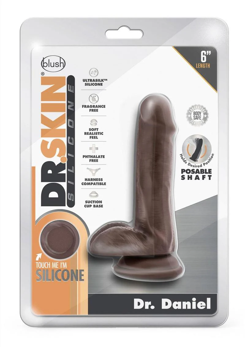 Dr. Skin Dr. Daniel Silicone Dildo with Balls and Suction Cup - Image 3