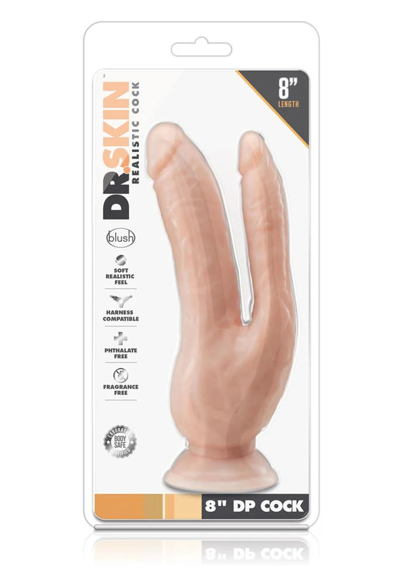 Dr. Skin Dual Penetrating Dildo with Suction Cup - Image 2