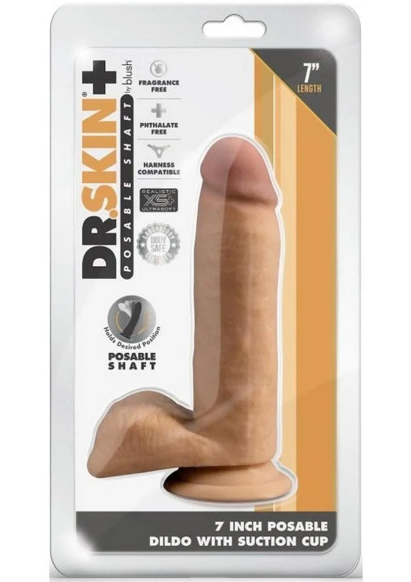 Dr. Skin Plus Posable Dildo with Balls and Suction Cup - Image 16