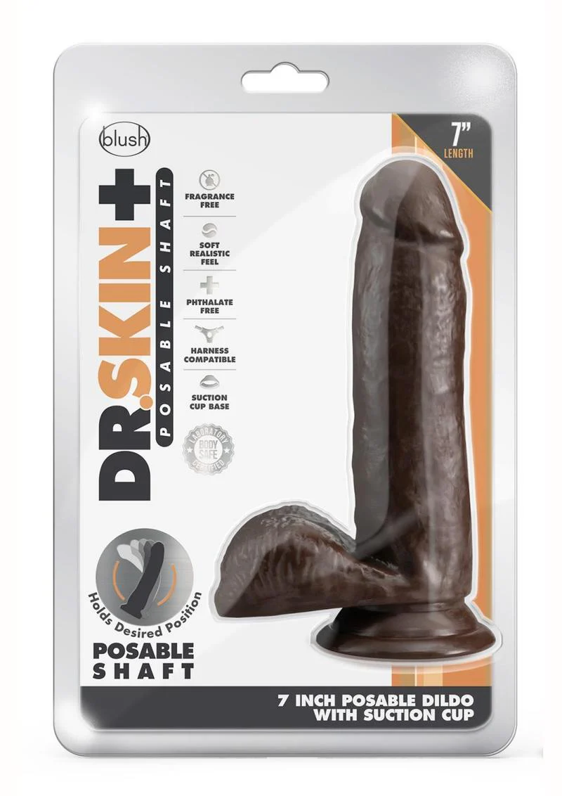 Dr. Skin Plus Posable Dildo with Balls and Suction Cup - Image 19