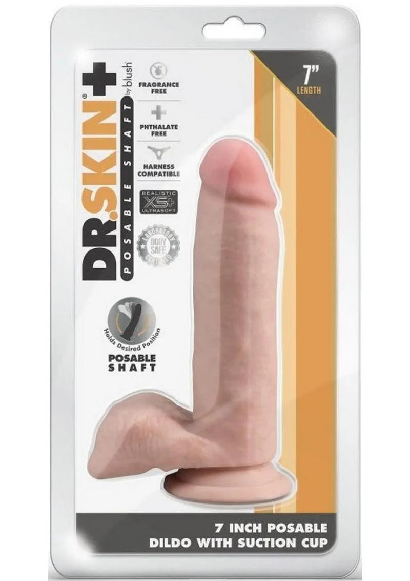 Dr. Skin Plus Posable Dildo with Balls and Suction Cup - Image 22