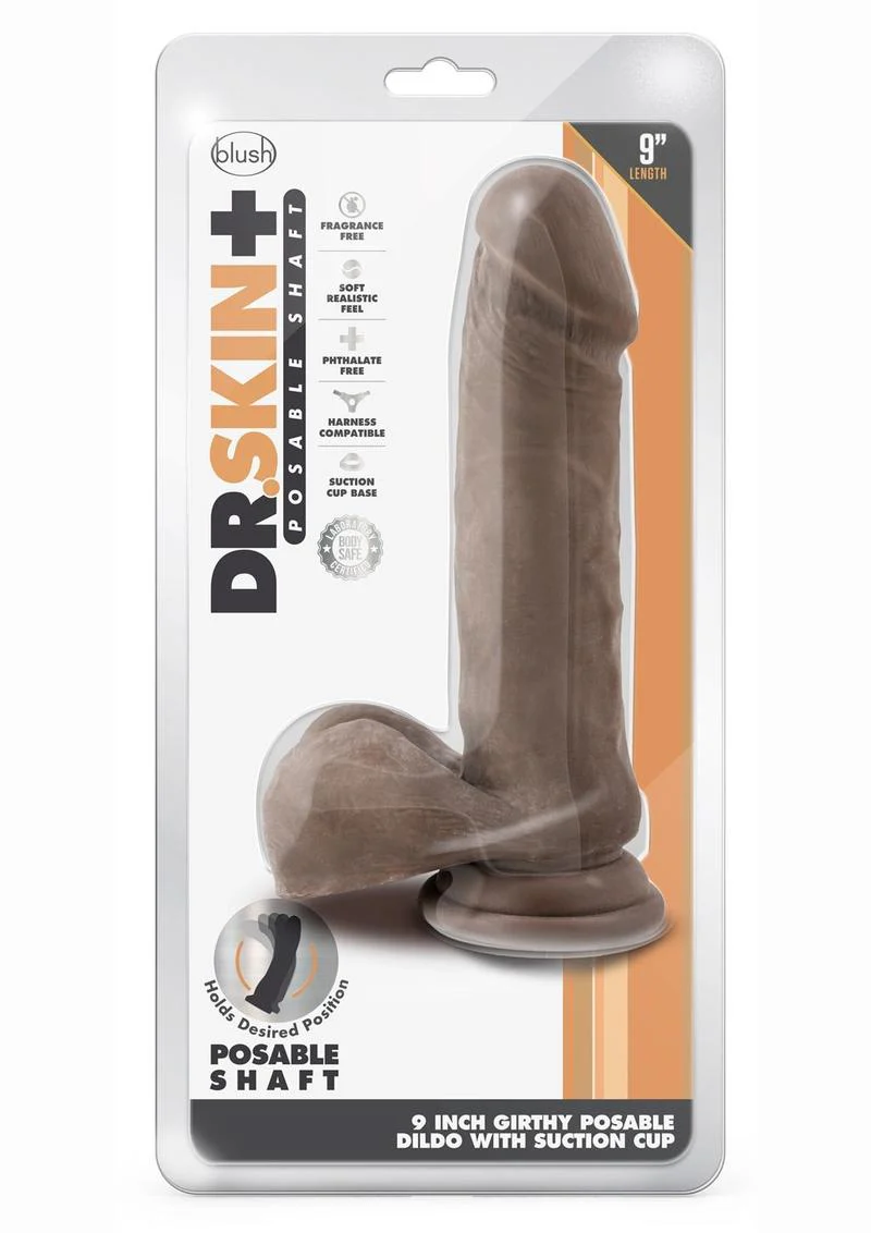 Dr. Skin Plus Thick Posable Dildo with Balls - Image 3