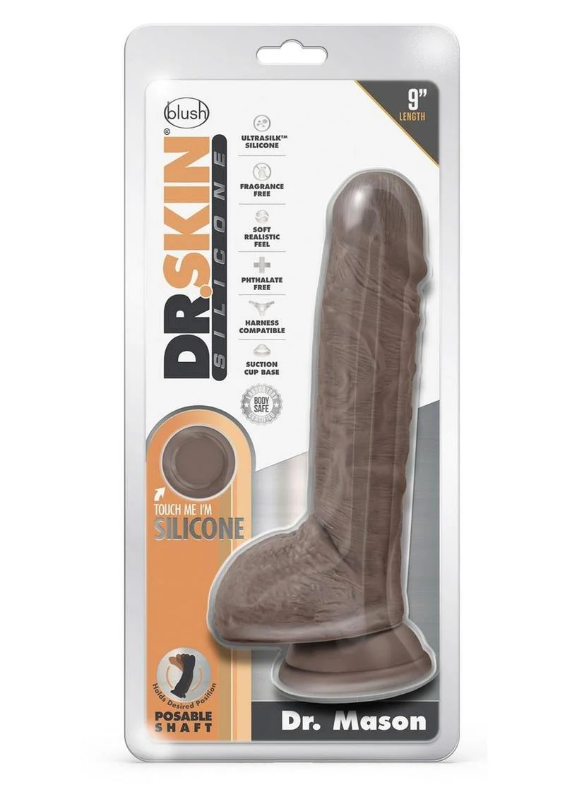 Dr. Skin Silicone Dr. Mason Dildo with Balls and Suction Cup - Image 3
