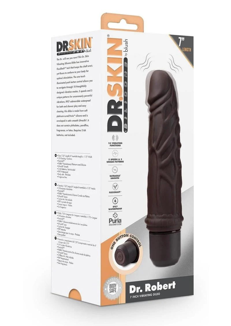 Dr. Skin Silicone Dr. Robert Vibrating Dildo - Image 2