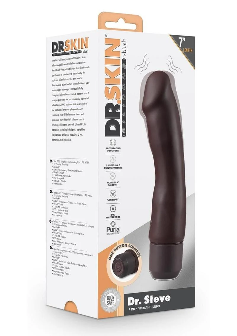 Dr. Skin Silicone Dr. Steve Vibrating Dildo - Image 3