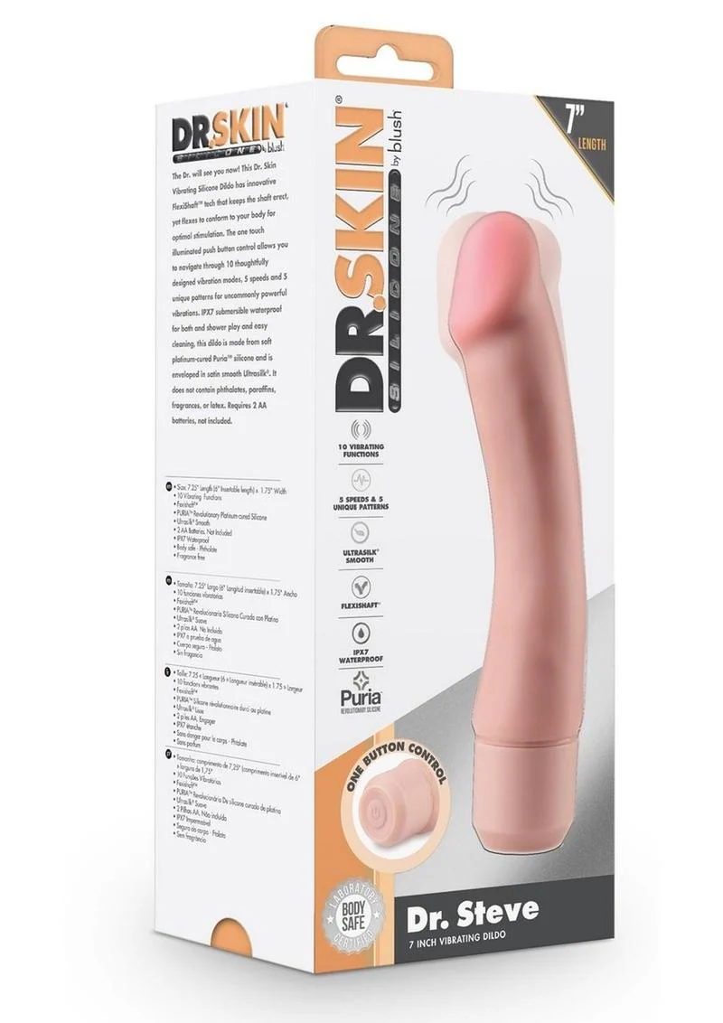 Dr. Skin Silicone Dr. Steve Vibrating Dildo - Image 6