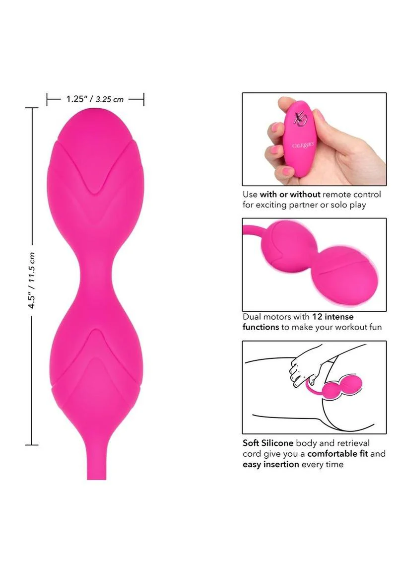 Dual Motor Kegel System Rechargeable Vibrating Silicone Kegel Balls with Remote Control - Image 4