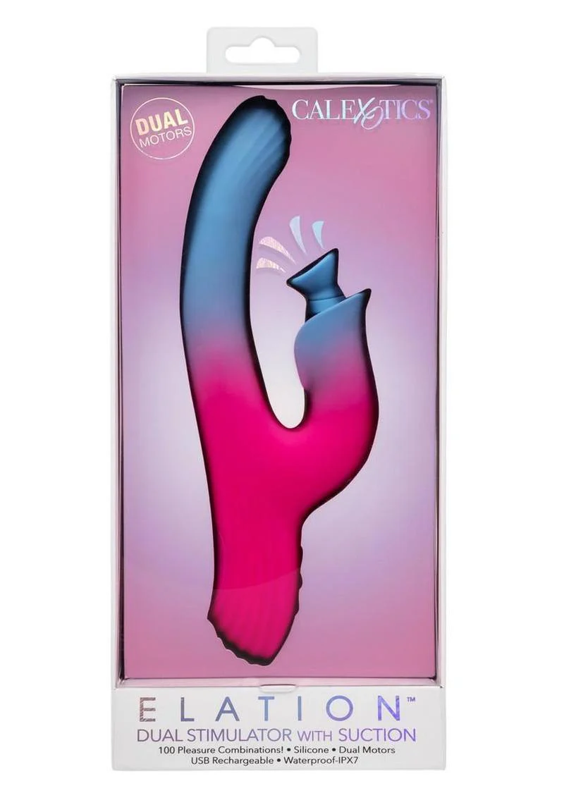 Elation Rechargeable Silicone Dual Stimulator with Suction - Image 2