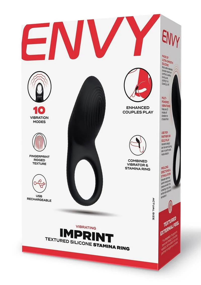 Envy Toys Imprint Textured Rechargeable Silicone Stamina Ring - Image 2