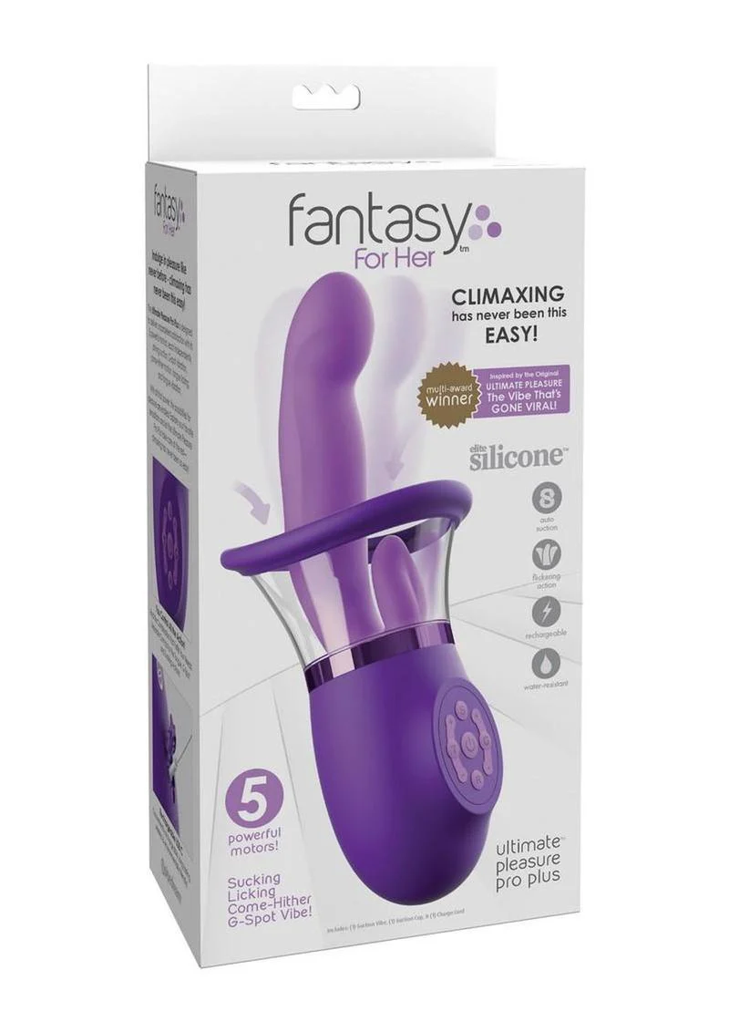 Fantasy For Her Ultimate Pleasure Pro Plus Rechargeable Vibrator with A Clitoral Stimulator - Image 2