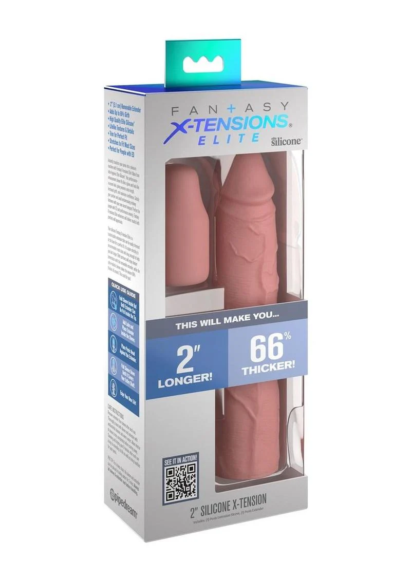 Fantasy X-Tensions Elite Silicone 8in Sleeve with 2in Plug - Image 5