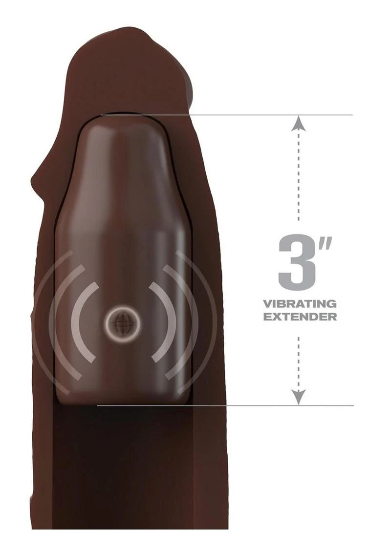 Fantasy X-Tensions Elite Silicone Vibrating 9in Sleeve with 3in Plug and Remote - Image 4