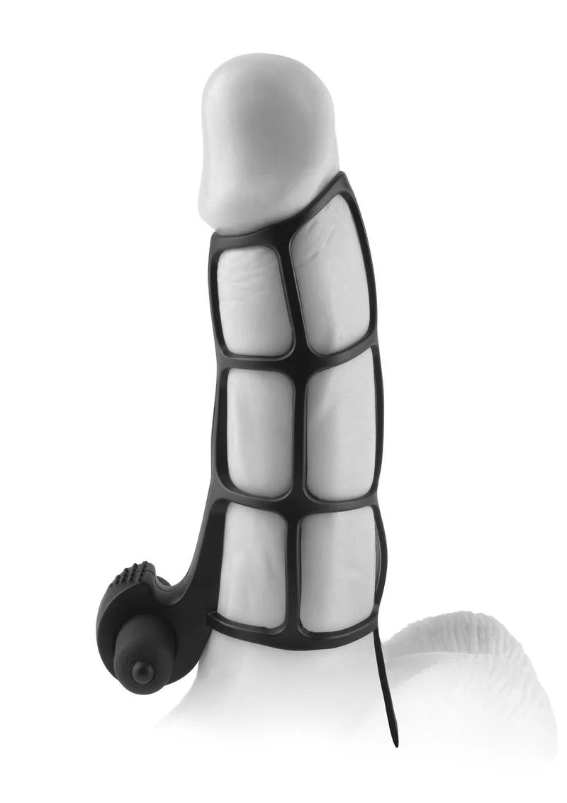 Fantasy X-Tensions Silicone Deluxe Power Vibrating Cock Cage - Image 3