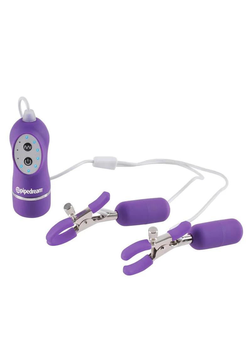 Fetish Fantasy Series 10 Function Vibrating Nipple Clamps with Remote Control - Image 3