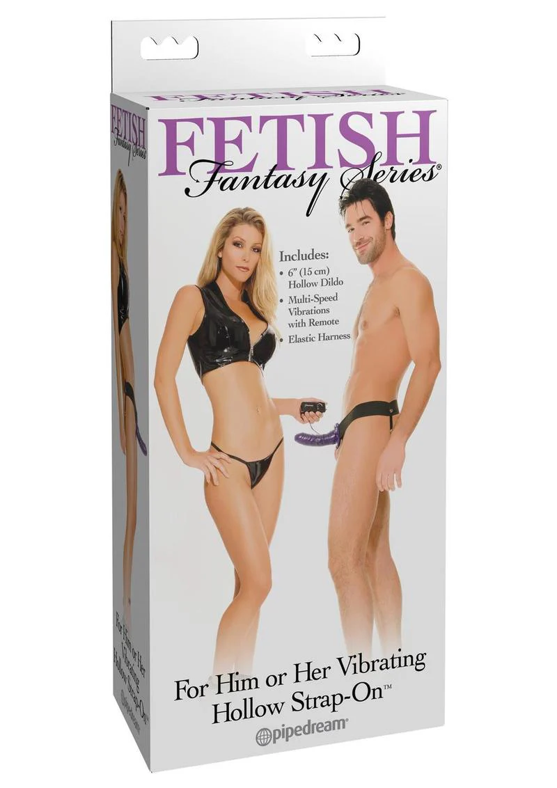 Fetish Fantasy Series For Him Or Her Vibrating Hollow Strap-On Dildo and Adjustable Harness with Remote Control - Image 9