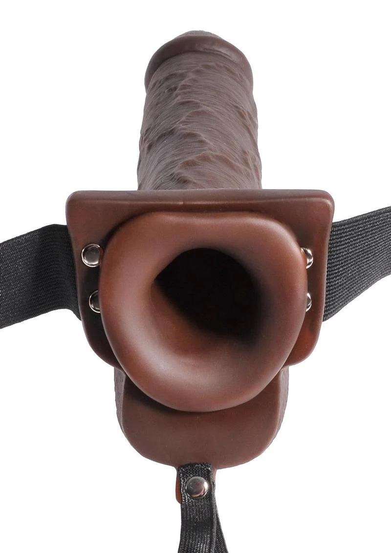 Fetish Fantasy Series Hollow Squirting Strap-On Dildo with Balls and Harness - Image 10