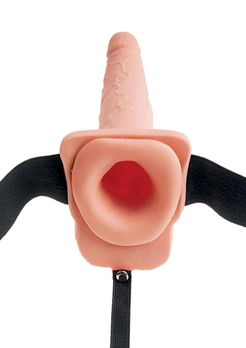 Fetish Fantasy Series Hollow Squirting Strap-On Dildo with Balls and Harness - Image 12
