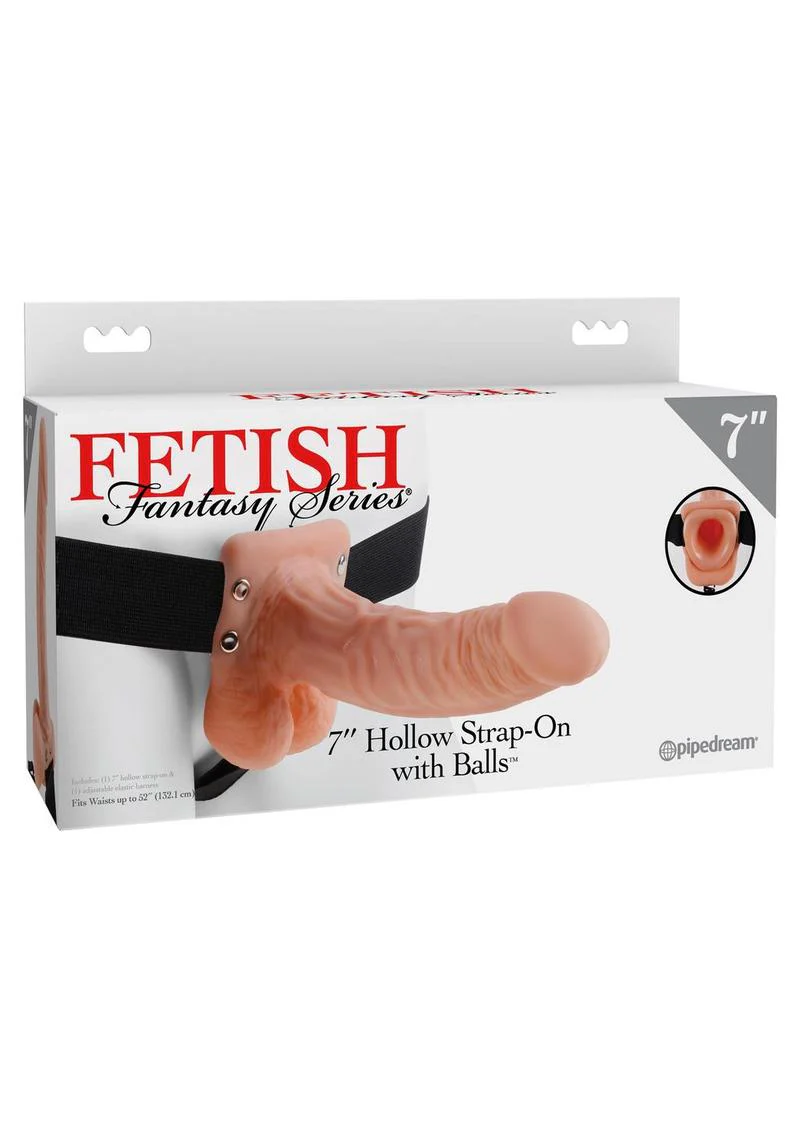 Fetish Fantasy Series Hollow Strap-On Dildo with Balls and Stretchy Harness - Image 7