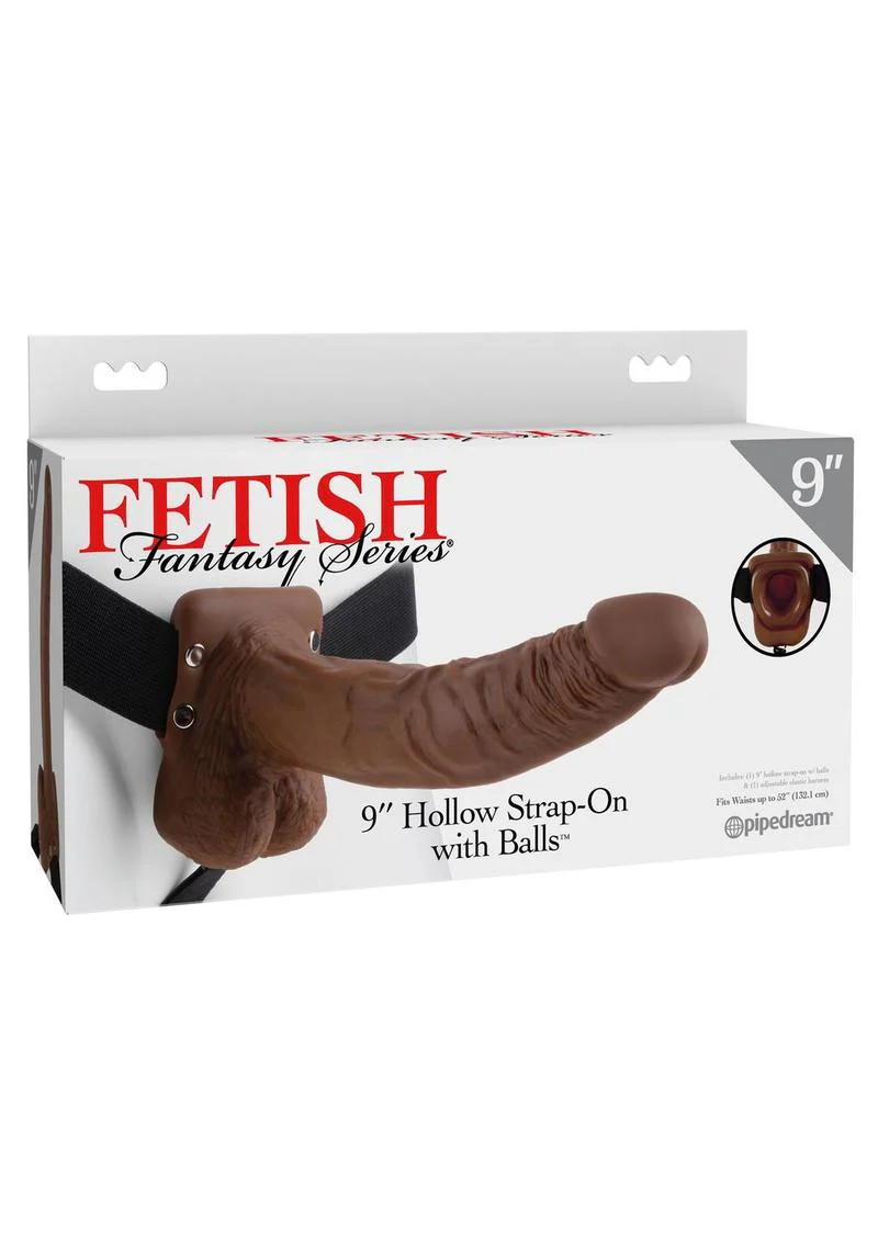 Fetish Fantasy Series Hollow Strap-On Dildo with Balls and Stretchy Harness - Image 9