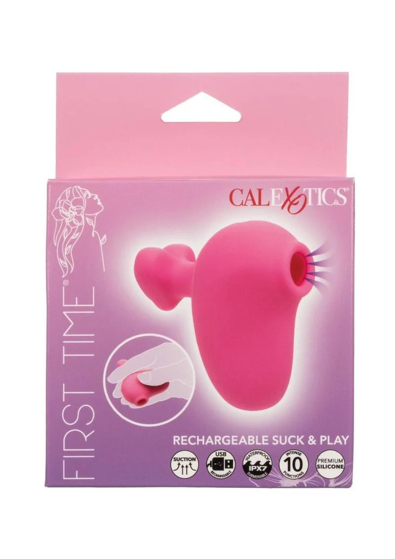 First Time Rechargeable Silicone Suck and Play Clitoral Stimulator - Image 2