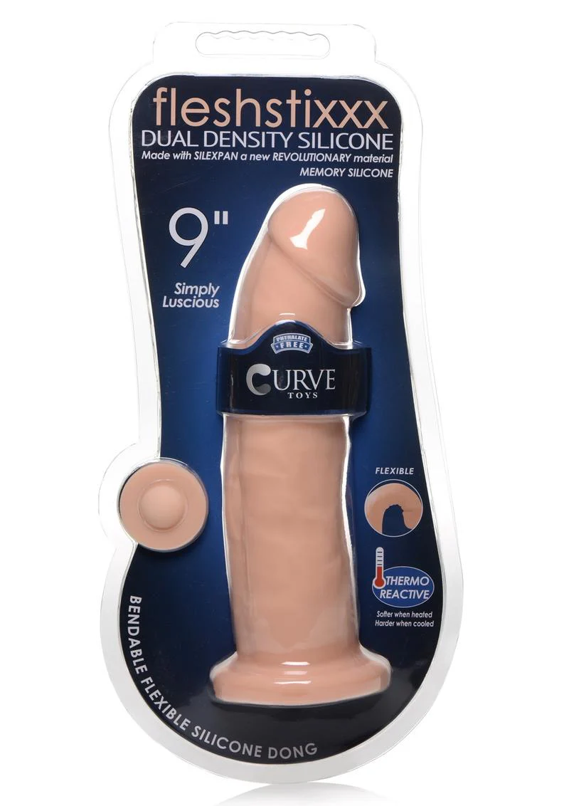 Fleshstixxx Dual Density Silicone Bendable Dong - Image 11